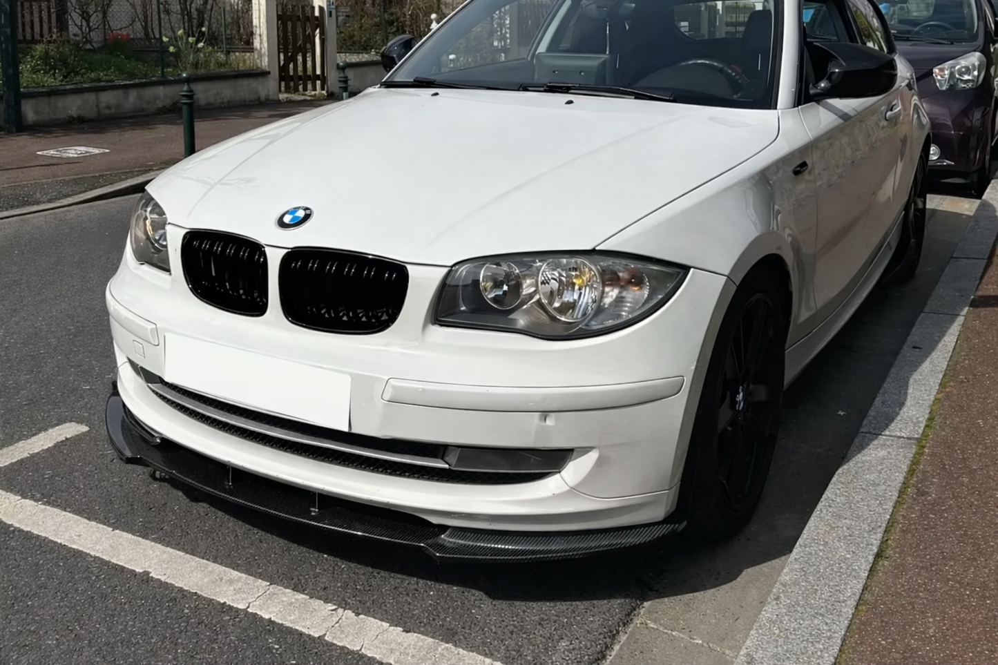 💫ART.8615 Splitter Anteriore Look Carbonio Per BMW Serie 1 E81 E82 E87 E88 07-11 💫