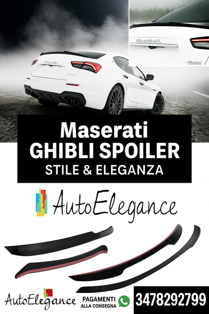 ⭐Spoiler Cap Adatto Per Maserati Ghibli Modena Mk3 Facelift⭐