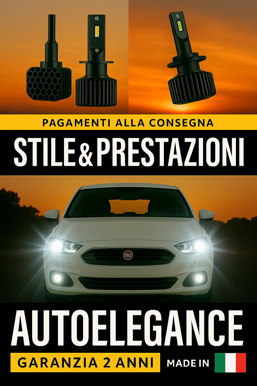 💖 KIT LED D1S 6000K Anabbaglianti per Fiat 500 | Luce Bianca Fredda CANBUS 💖