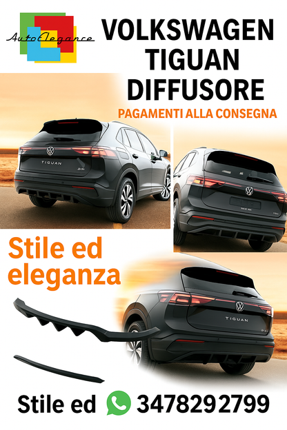 🔥Splitter posteriore (con barre verticali)Adatto Per Volkswagen Tiguan Mk3🔥