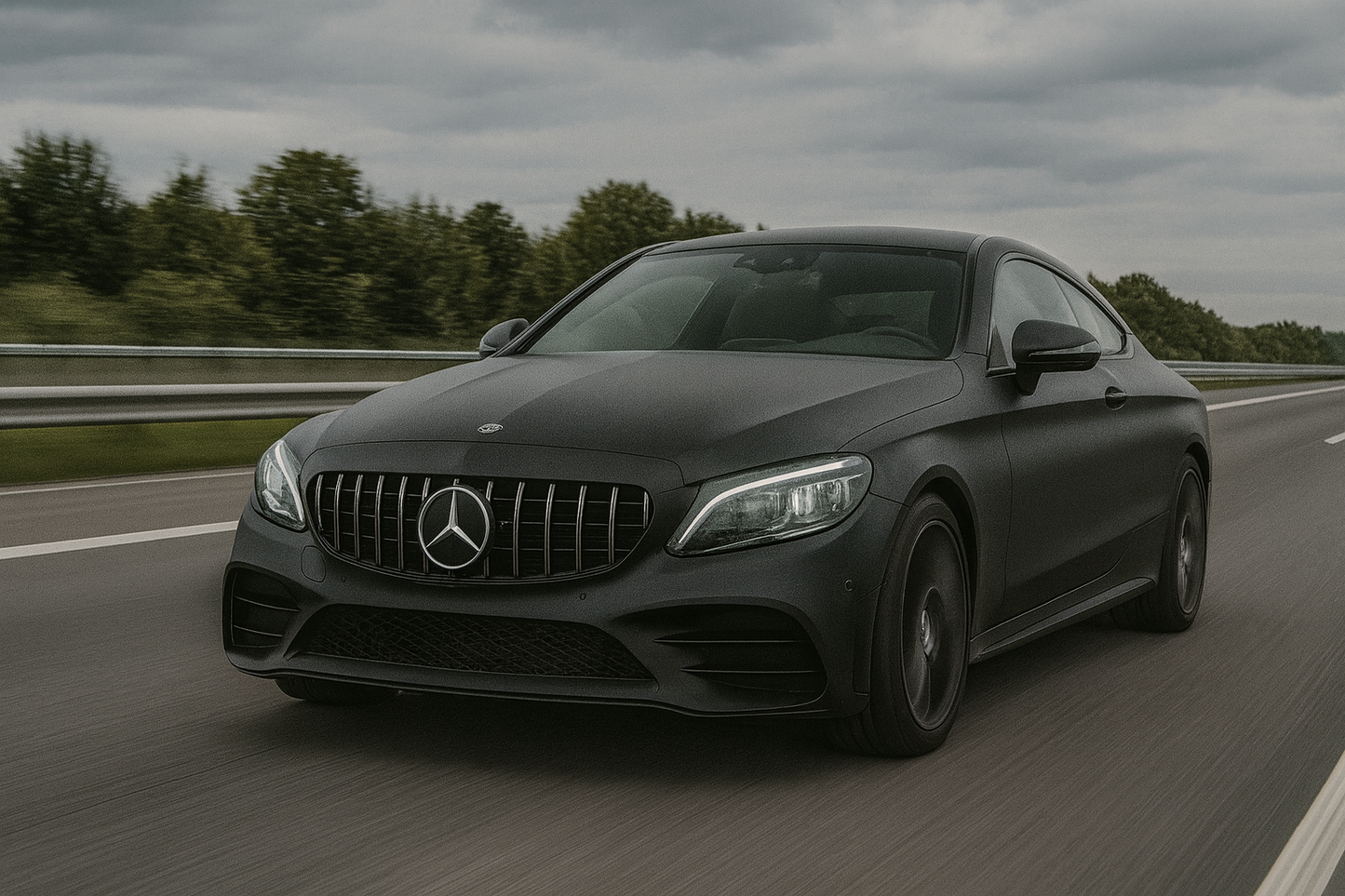 😍 ART.6111 Griglia Panamerica GT Chromato Adatta Per Mercedes C236 Coupé😍