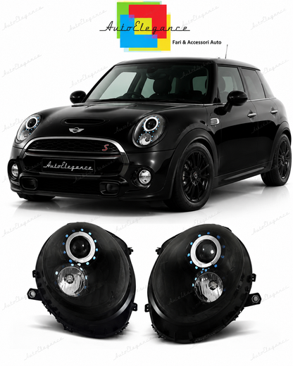 💕 Fari Anteriori Adatto per Mini Cooper 06-14 Angel Eyes Neri 💕