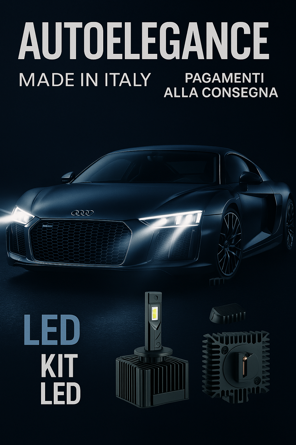 💖 KIT LED D1S 6000K Anabbaglianti per Audi R8 | Luce Bianca Fredda CANBUS 💖