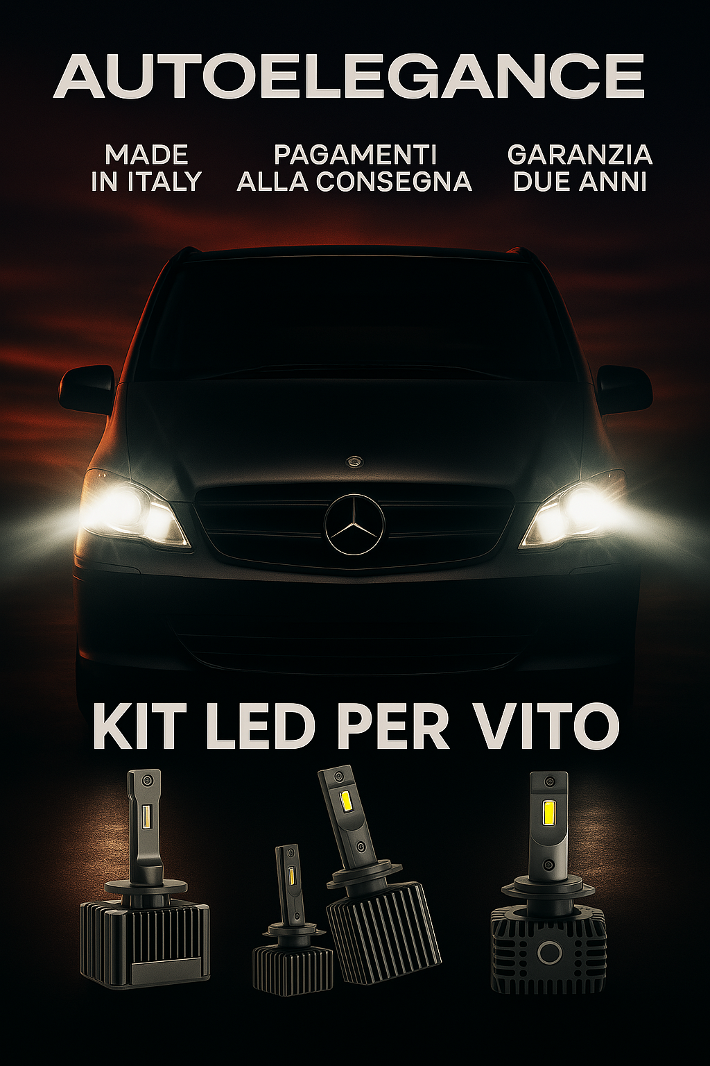 💖KIT LED D1S 6000K Anabbaglianti per Mercedes Vito W639 CANBUS Bianco Freddo 💖