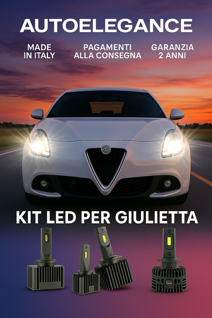 💖 KIT LED D1S 6000K Anabbaglianti Alfa Romeo Giulietta CANBUS Bianco Freddo 💖