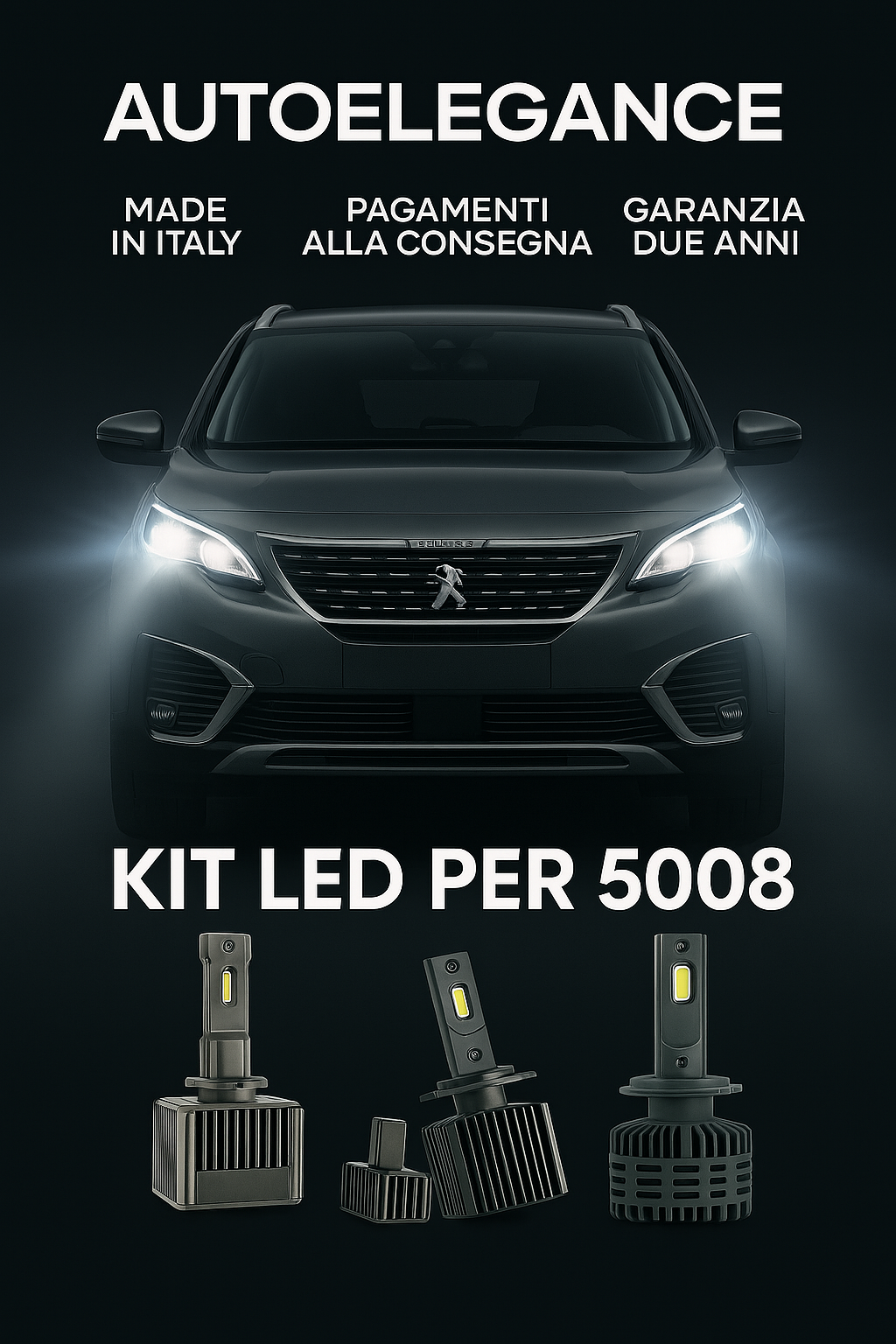 💖 KIT LED D1S 6000K Anabbaglianti per Peugeot 5008 Luce Bianca Fredda CANBUS 💖