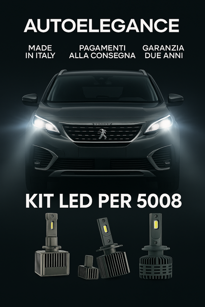 💖 KIT LED D1S 6000K Anabbaglianti per Peugeot 5008 Luce Bianca Fredda CANBUS 💖
