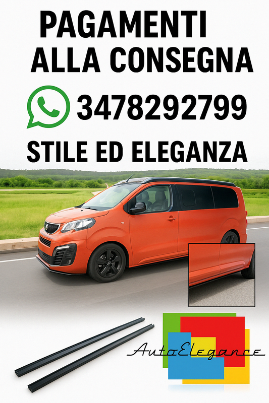 ⭐minigonne laterali Adatto Per Peugeot Expert l2 /l3 Mk3⭐