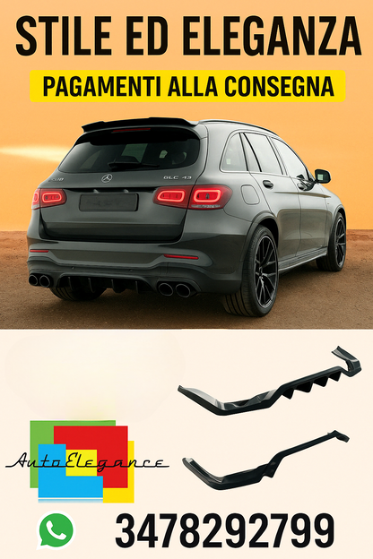 ⭐Splitter posteriore (con barre verticali) Mercedes-AMG GLC 43 SUV X253 Facelif⭐