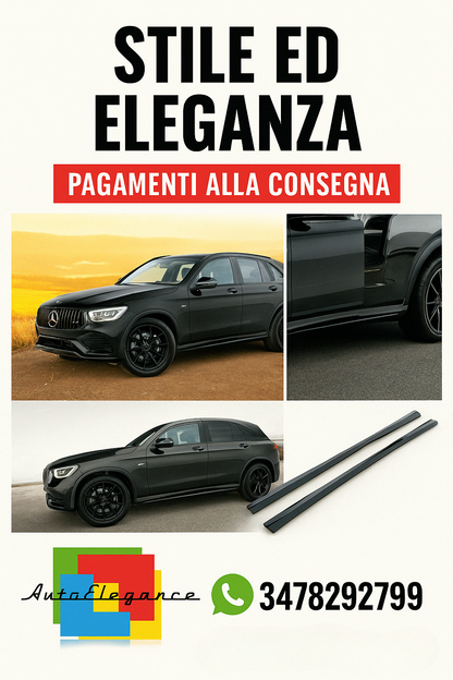 ⭐minigonne laterali Adatto Per Mercedes-AMG GLC 43 / AMG-Line SUV X253 Facelift⭐