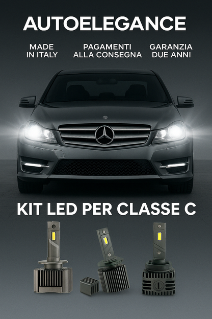 💖 KIT LED D1S 6000K Anabbaglianti per Mercedes Classe C W204 | CANBUS Bianco 💖