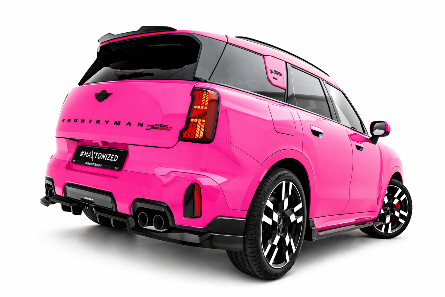 💫ART.9537 Splitter Posteriore Nero Lucido ABS per Mini Countryman JCW U25💫