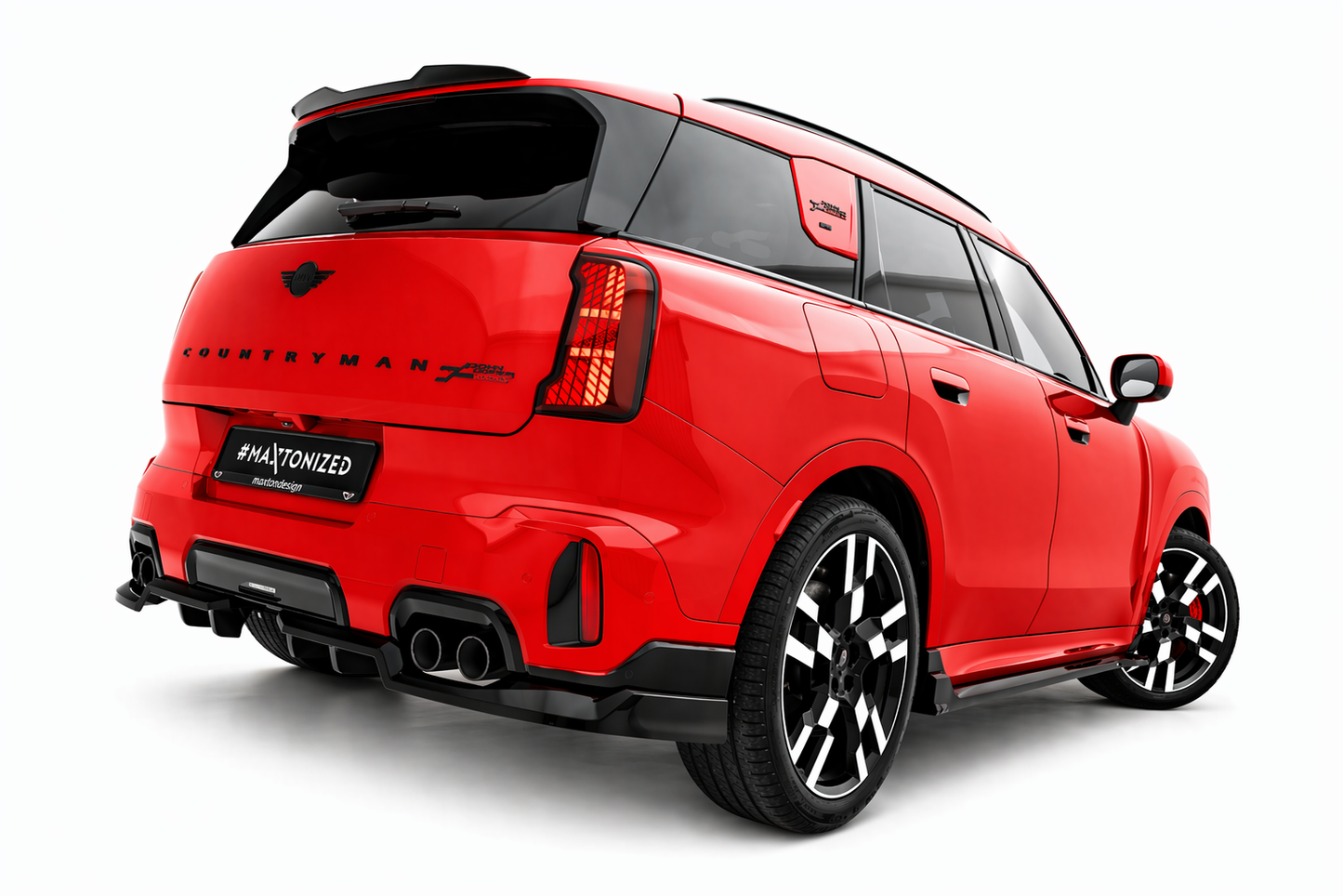 💫ART.9537 Splitter Posteriore Nero Lucido ABS per Mini Countryman JCW U25💫