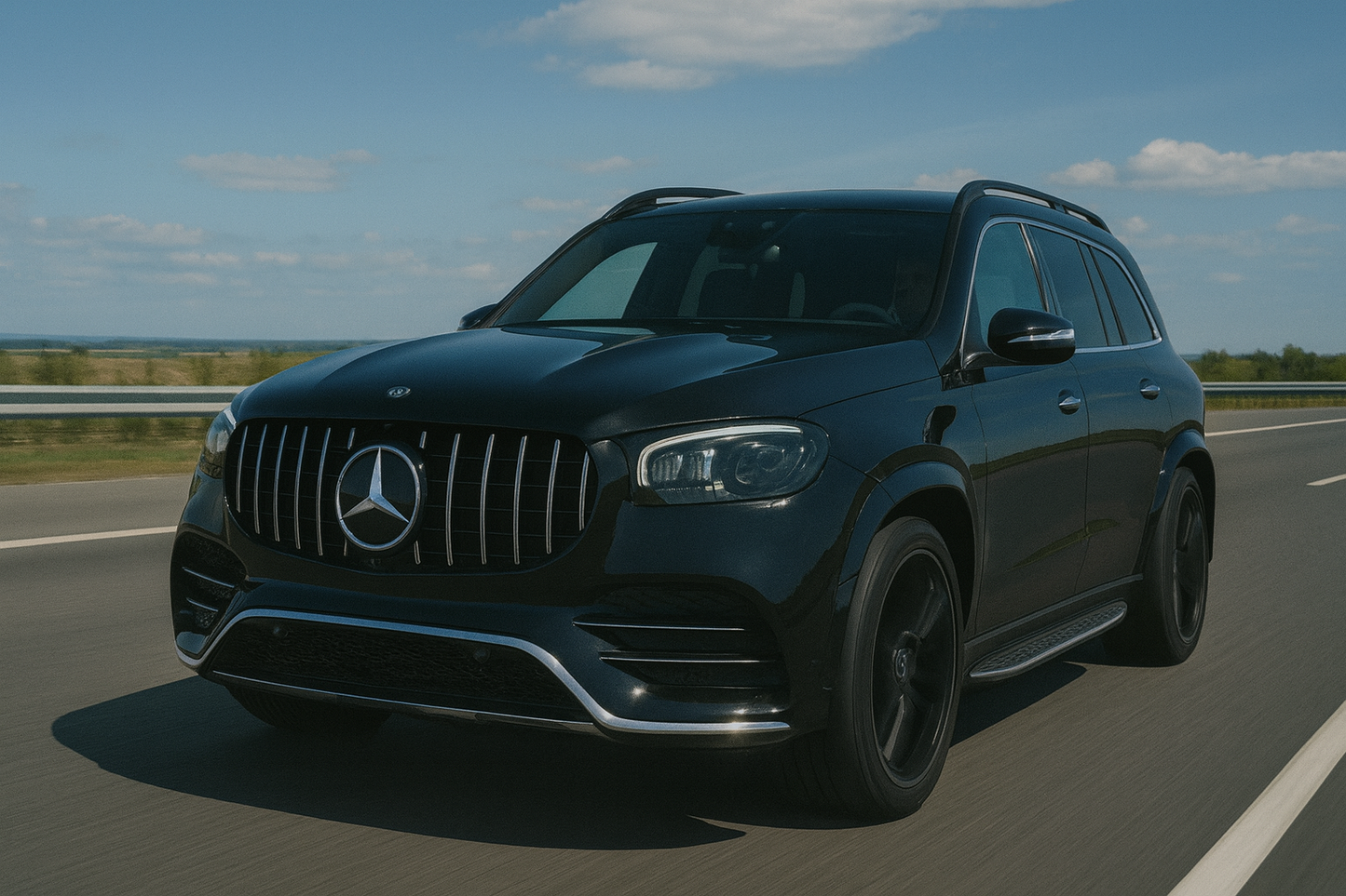 😍 ART.6163 Griglia Panamerica GT Chromato Adatta Per Mercedes X167 GLS-Class 😍