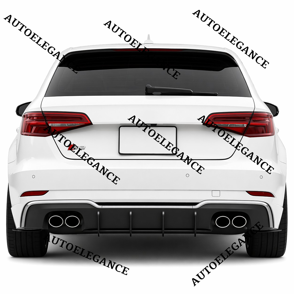 💫Diffusore Posteriore Nero lucido Per Audi S3 8V Sportback 2017-2020💫