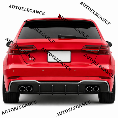 💫Diffusore Posteriore Nero lucido Per Audi S3 8V Sportback 2017-2020💫
