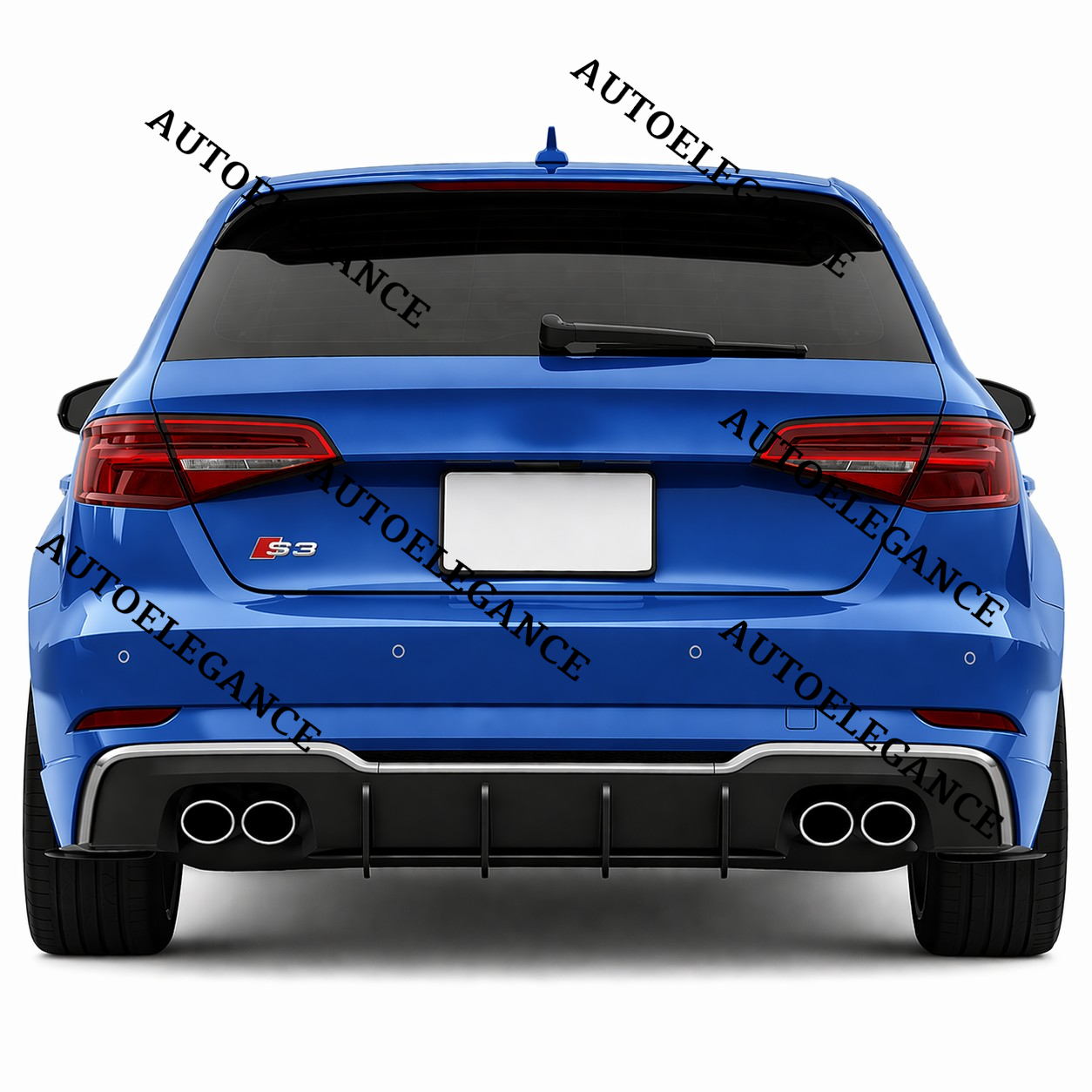 💫Diffusore Posteriore Nero lucido Per Audi S3 8V Sportback 2017-2020💫