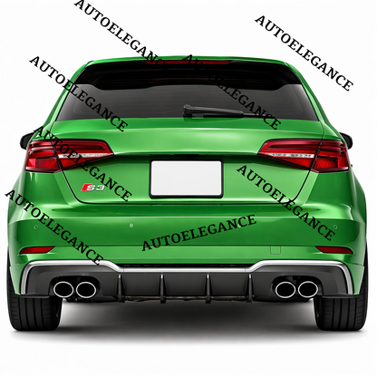 💫Diffusore Posteriore Nero lucido Per Audi S3 8V Sportback 2017-2020💫