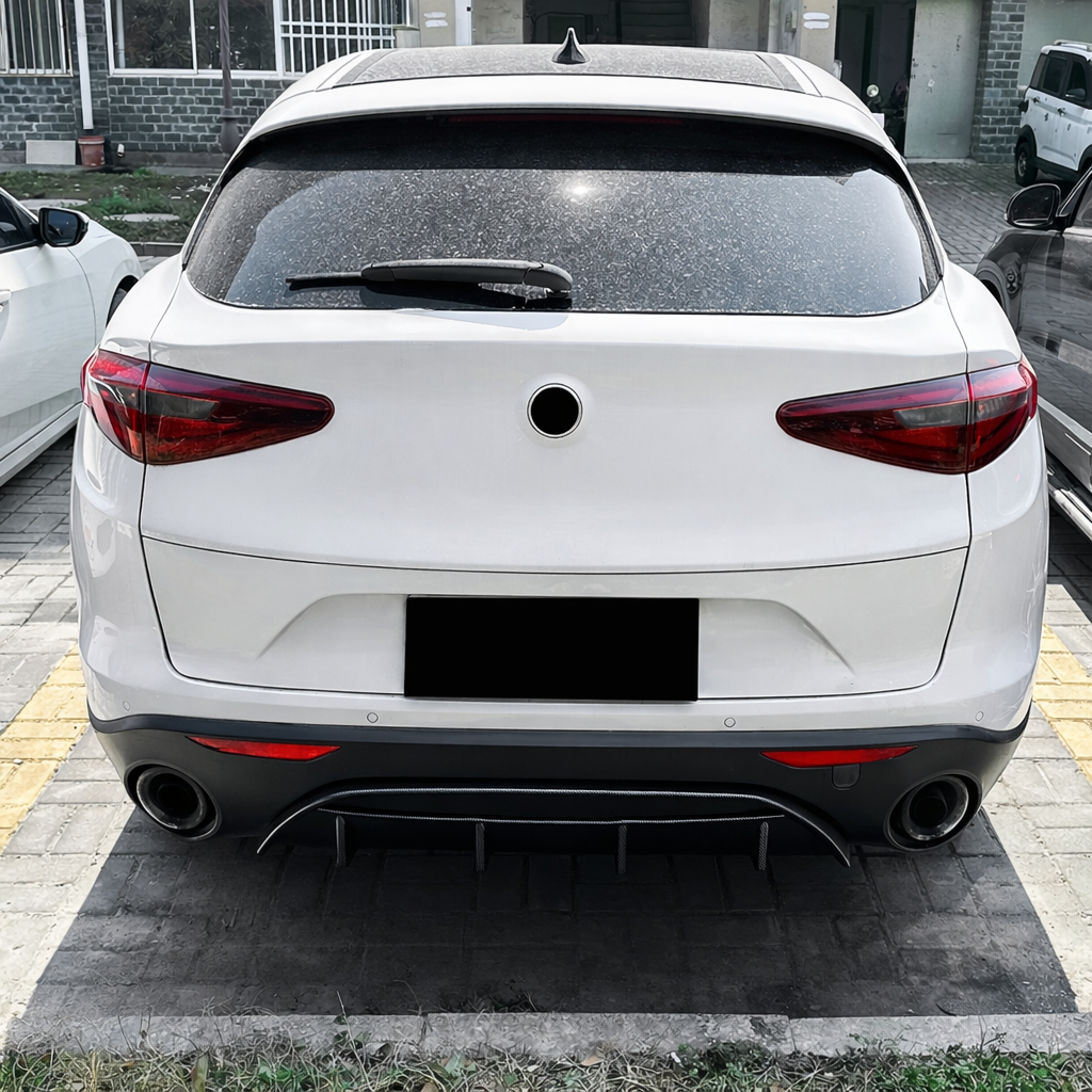 💫ART.8151 Diffusore Posteriore Nero Lucido per Alfa Romeo Stelvio 2017+💫 (Copia)