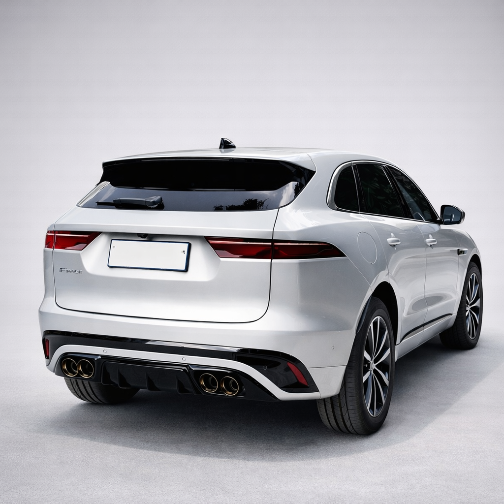 💫ART.8155 Diffusore + Terminali di Scarico (Nero Lucido) per Jaguar F-PACE 21-25💫