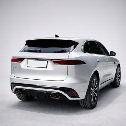 💫ART.8155 Diffusore + Terminali di Scarico (Nero Lucido) per Jaguar F-PACE 21-25💫