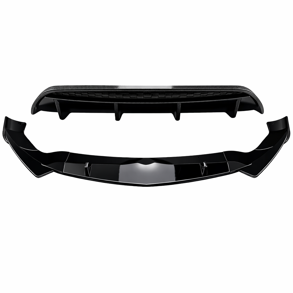 💫ART.8165 KIT ANTERIORE + POSTERIORE Nero Lucido per Alfa Romeo Stelvio 17+💫