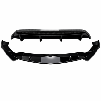 💫ART.8165 KIT ANTERIORE + POSTERIORE Nero Lucido per Alfa Romeo Stelvio 17+💫