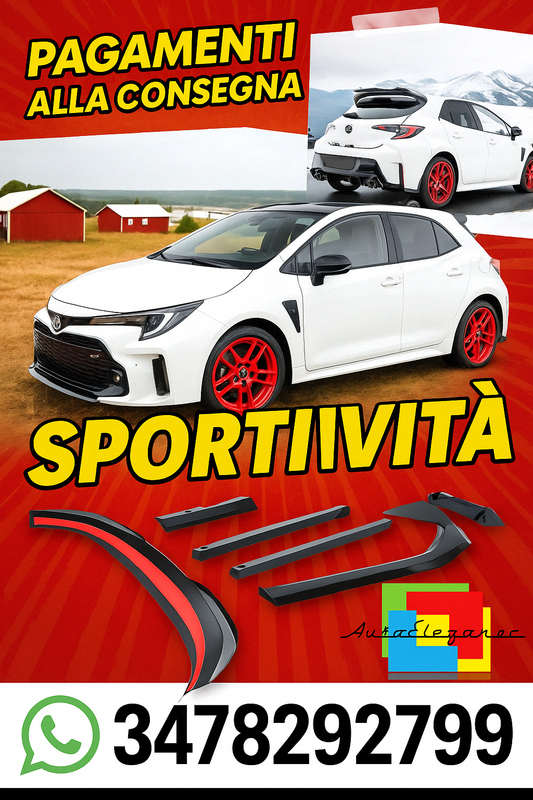⭐Bodykit Set di Splitters V.2 Adatto Per Toyota GR Corolla Mk12⭐