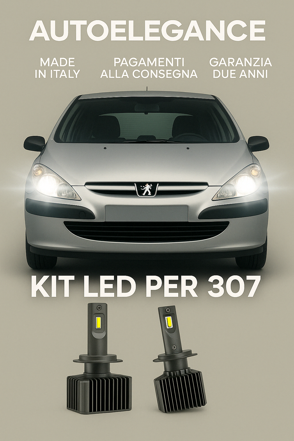 💖 KIT LED D1S 6000K Anabbaglianti per Peugeot 307 Luce Bianca Fredda CANBUS💖