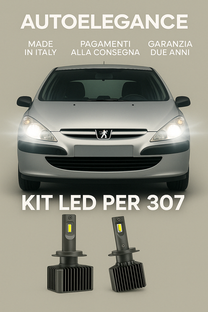 💖 KIT LED D1S 6000K Anabbaglianti per Peugeot 307 Luce Bianca Fredda CANBUS💖