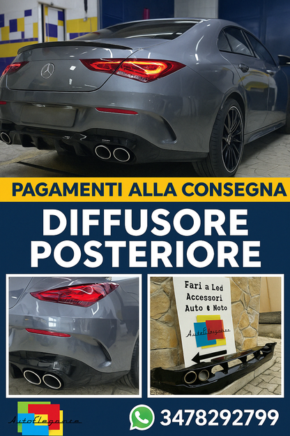 0810⭐Diffusore e terminali di scarico cromati adatti per Mercedes CLA W118⭐
