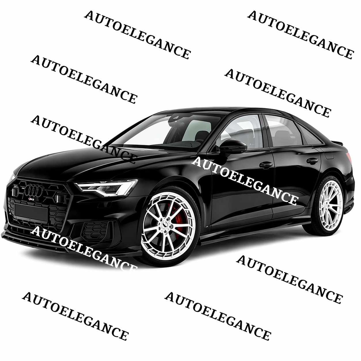 💫ART.9562 Sotto mingonne per Audi A6 C8 S 2018+ Nero lucido💫