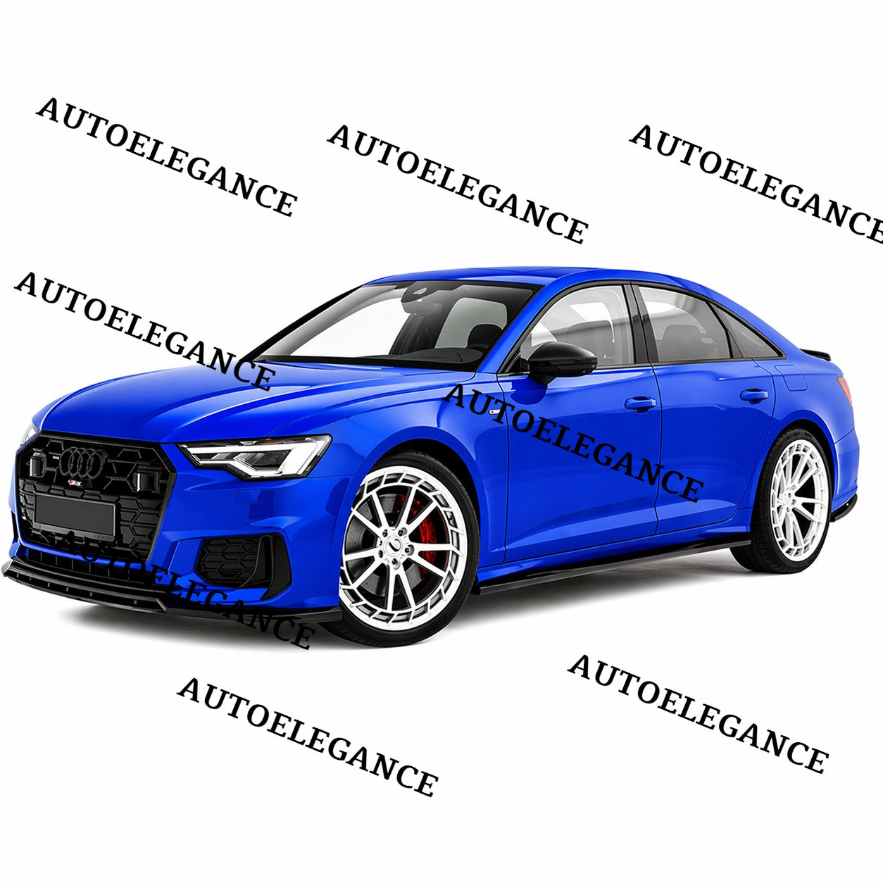 💫ART.9562 Sotto mingonne per Audi A6 C8 S 2018+ Nero lucido💫