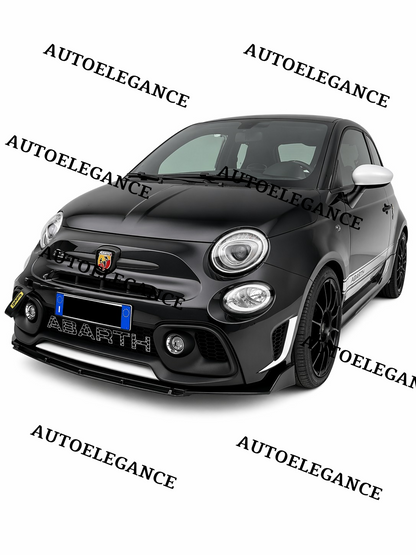 💫ART.9564 SPLITTER ANTERIORE PER FIAT 500 ABARTH NERO LUCIDO💫