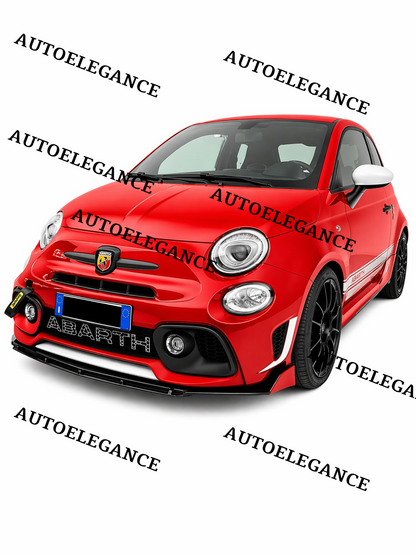 💫ART.9564 SPLITTER ANTERIORE PER FIAT 500 ABARTH NERO LUCIDO💫