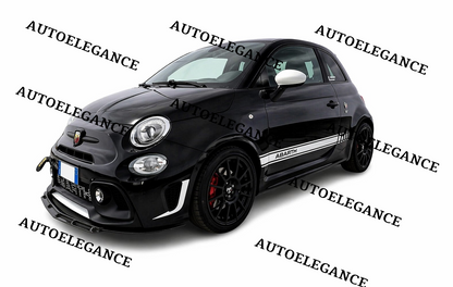 💫ART.9564 SPLITTER ANTERIORE PER FIAT 500 ABARTH NERO LUCIDO💫