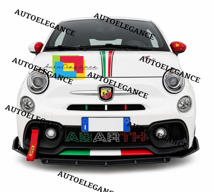 💫ART.9564 SPLITTER ANTERIORE PER FIAT 500 ABARTH NERO LUCIDO💫
