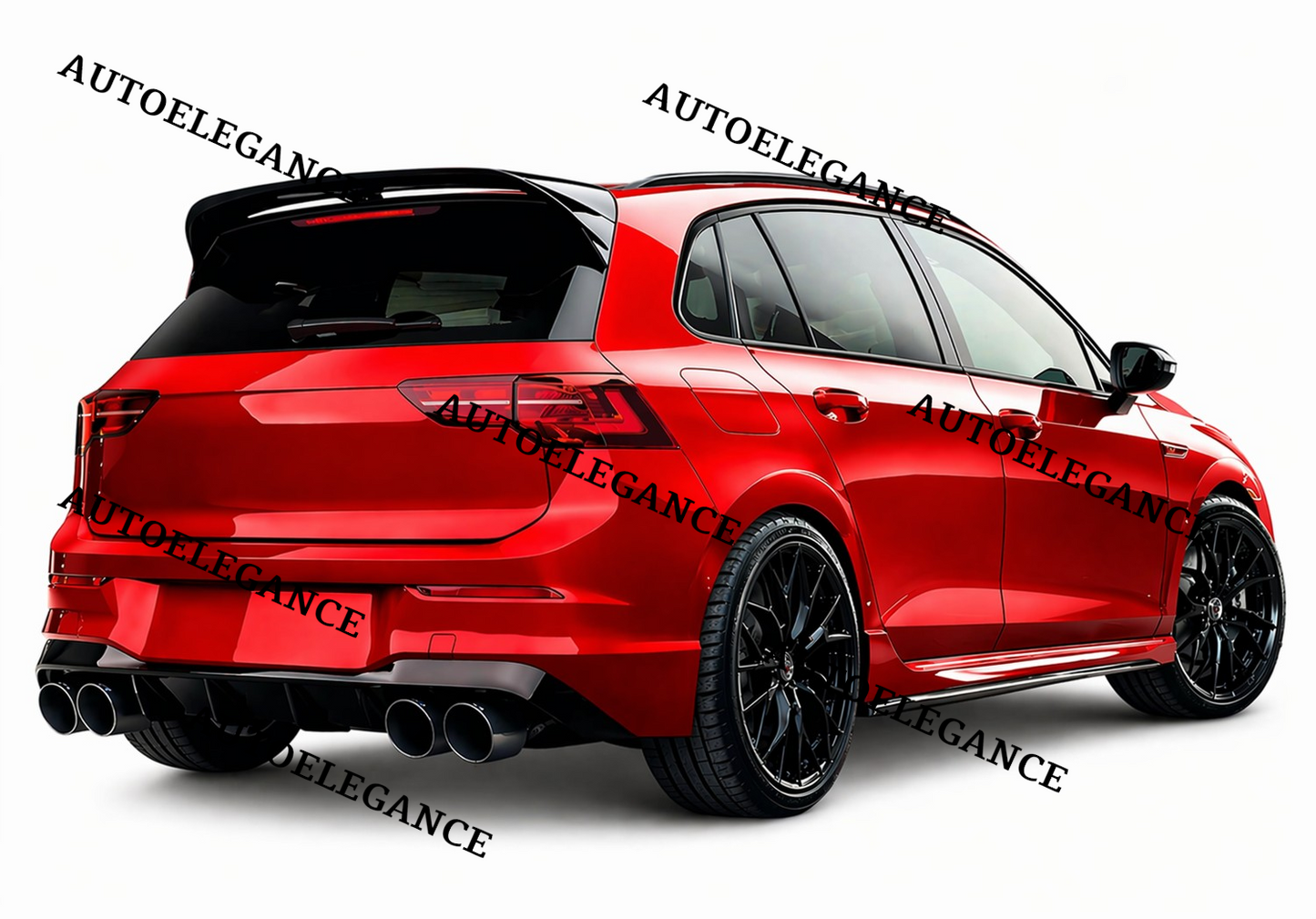 💫 Spoiler Tetto Stile R Nero Lucido ABS per Golf 8 2019 -💫