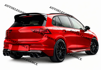 💫 Spoiler Tetto Stile R Nero Lucido ABS per Golf 8 2019 -💫