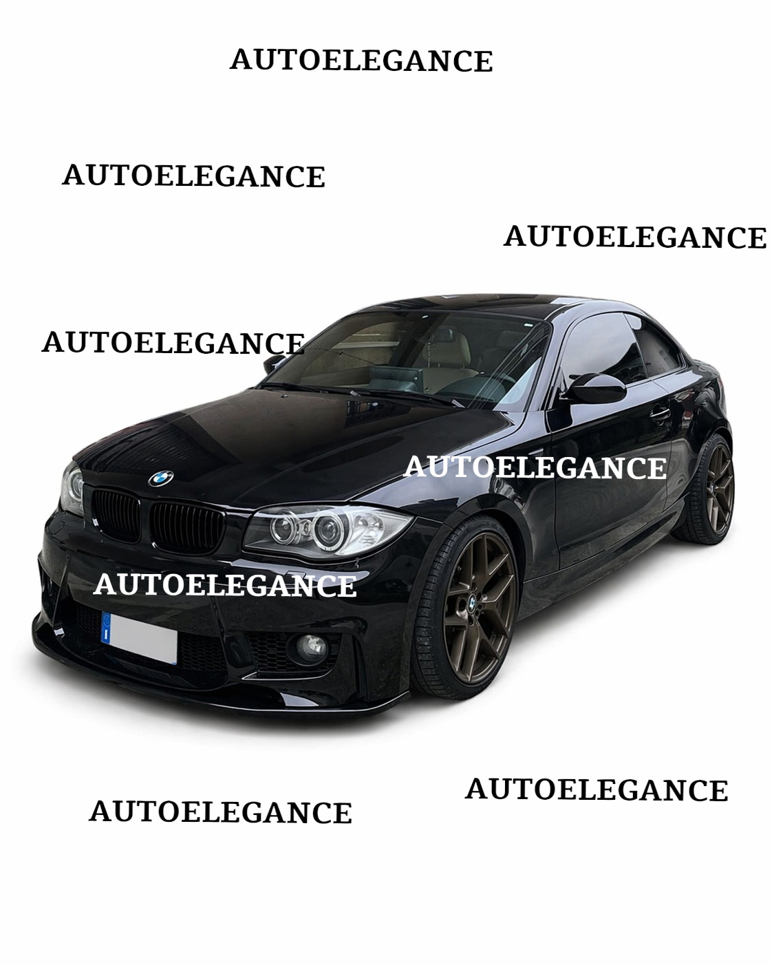 💫ART.0083 SPLITTER BMW SERIE 1 F20 F21 E89 MSPORT 2011-2019 NERO LUCIDO💫