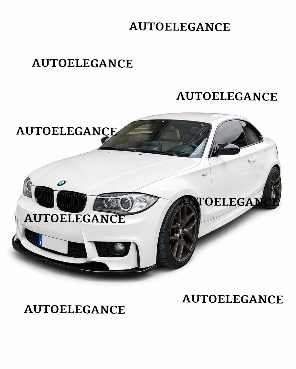 💫ART.0083 SPLITTER BMW SERIE 1 F20 F21 E89 MSPORT 2011-2019 NERO LUCIDO💫