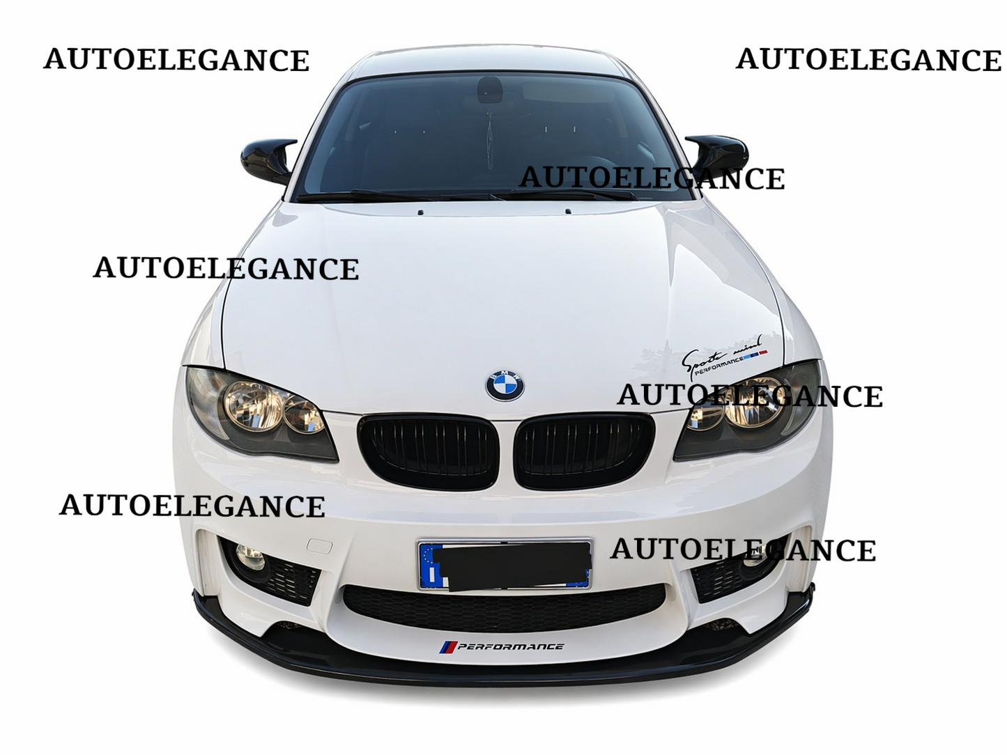 💫ART.0083 SPLITTER BMW SERIE 1 F20 F21 E89 MSPORT 2011-2019 NERO LUCIDO💫