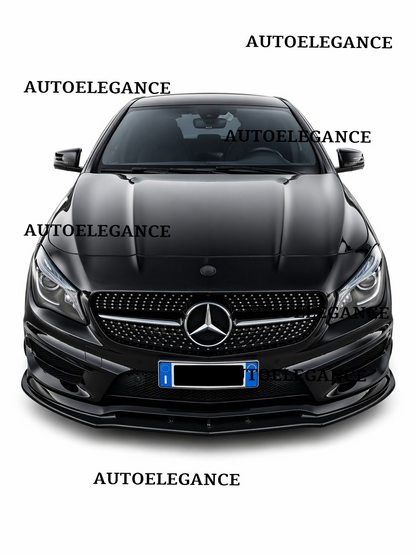 💫ART.0002 SPLITTER ANTERIORE PER CLASSE A W176 2012-2015 AMG NERO LUCIDO💫