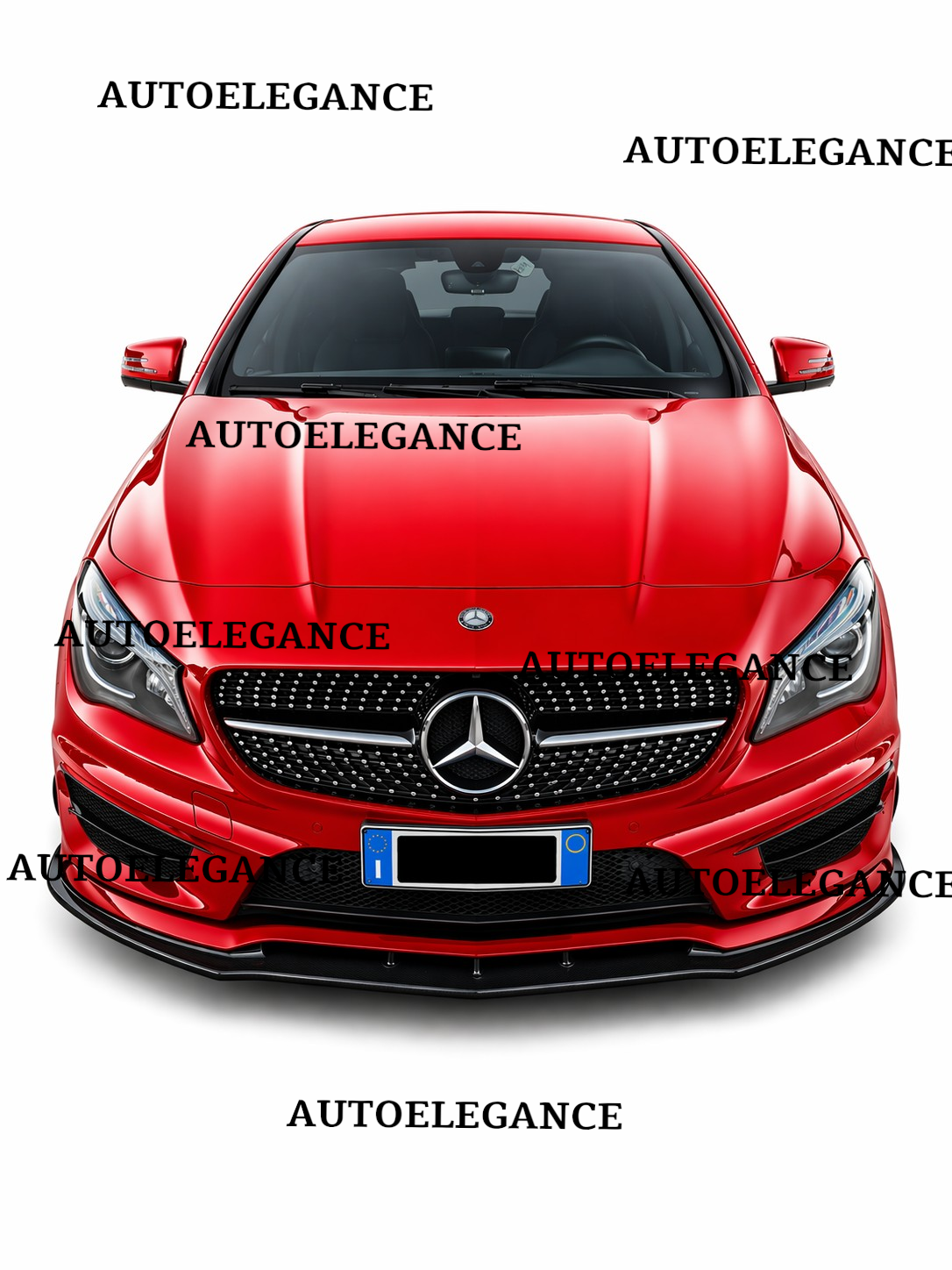💫ART.0002 SPLITTER ANTERIORE PER CLASSE A W176 2012-2015 AMG NERO LUCIDO💫