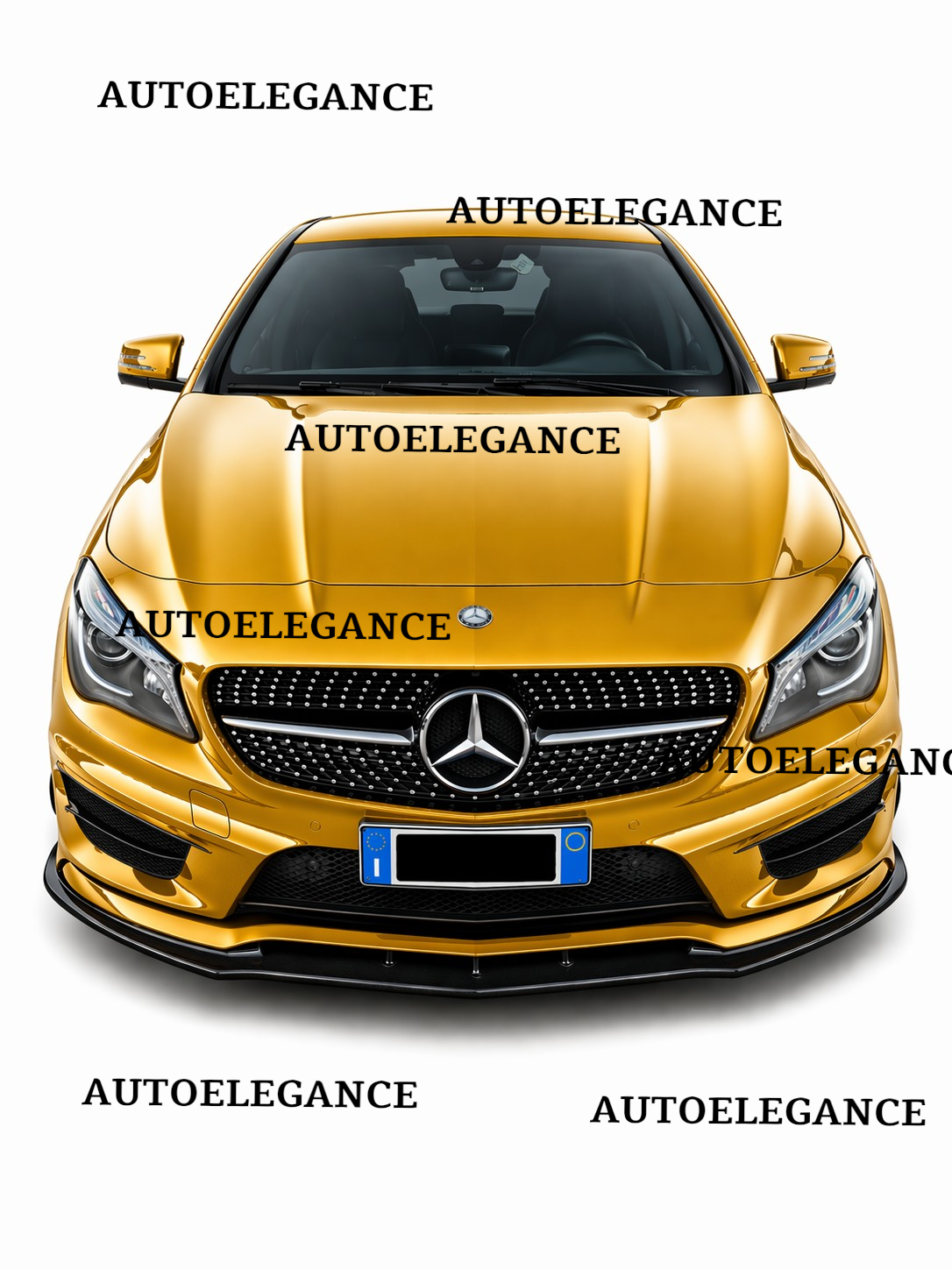 💫ART.0002 SPLITTER ANTERIORE PER CLASSE A W176 2012-2015 AMG NERO LUCIDO💫