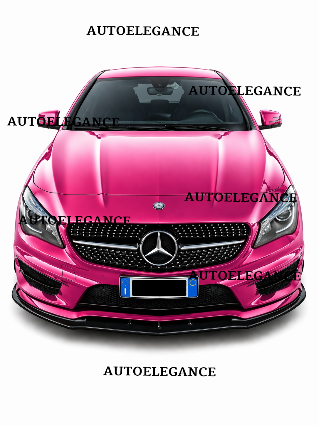 💫ART.0002 SPLITTER ANTERIORE PER CLASSE A W176 2012-2015 AMG NERO LUCIDO💫