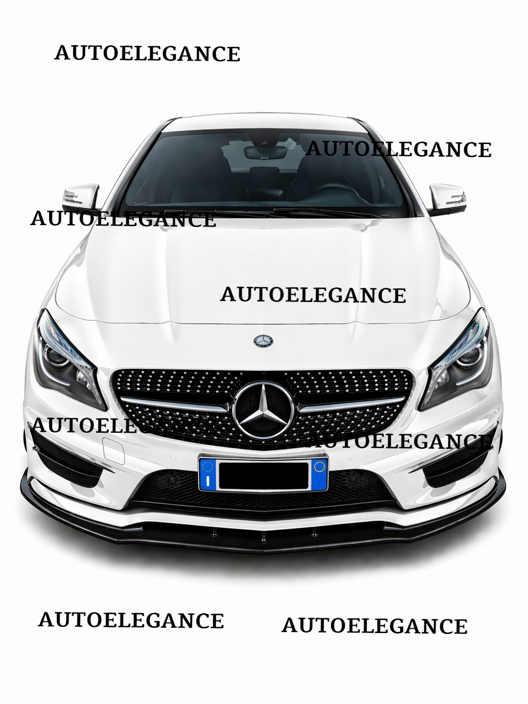 💫ART.0002 SPLITTER ANTERIORE PER CLASSE A W176 2012-2015 AMG NERO LUCIDO💫