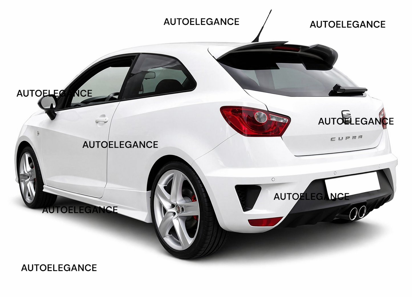 💫ART.1585 Spoiler posteriore per Seat Ibiza 6J 3 porte, look Cupra Nero Lucido💫