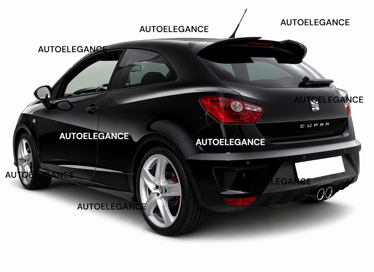 💫ART.1585 Spoiler posteriore per Seat Ibiza 6J 3 porte, look Cupra Nero Lucido💫