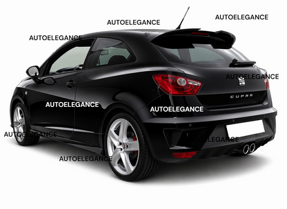 💫ART.1585 Spoiler posteriore per Seat Ibiza 6J 3 porte, look Cupra Nero Lucido💫